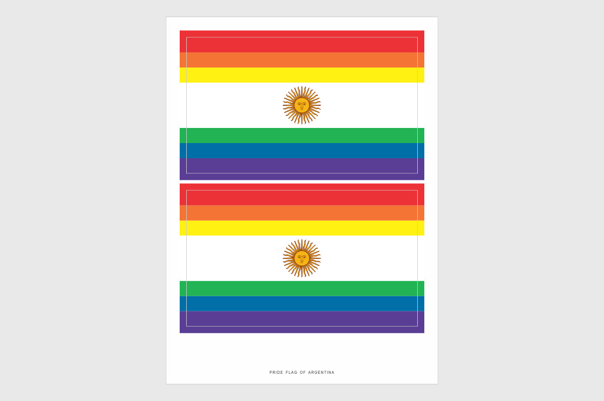 Argentina LGBTQ Pride Flag Stickers