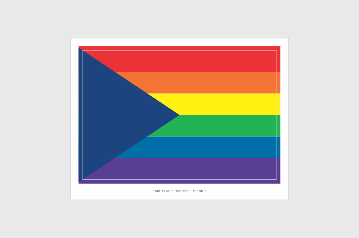 Czech Republic LGBTQ Pride Flag Stickers