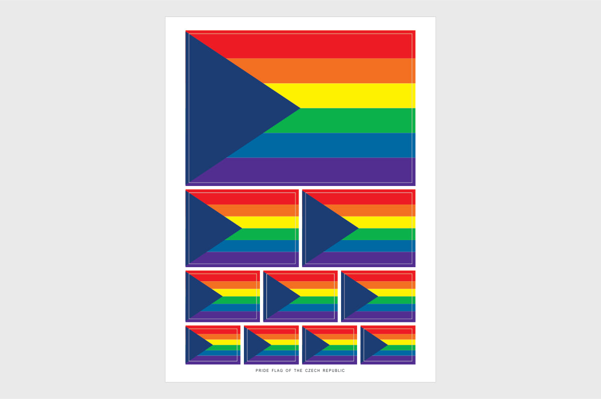 Czech Republic LGBTQ Pride Flag Stickers