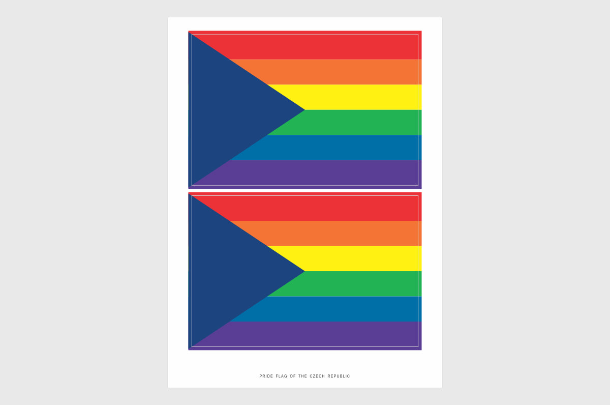 Czech Republic LGBTQ Pride Flag Stickers