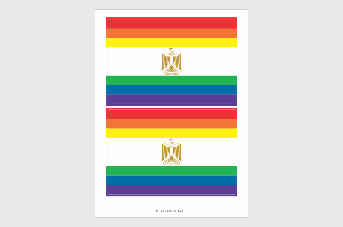 Egypt LGBTQ Pride Flag Stickers