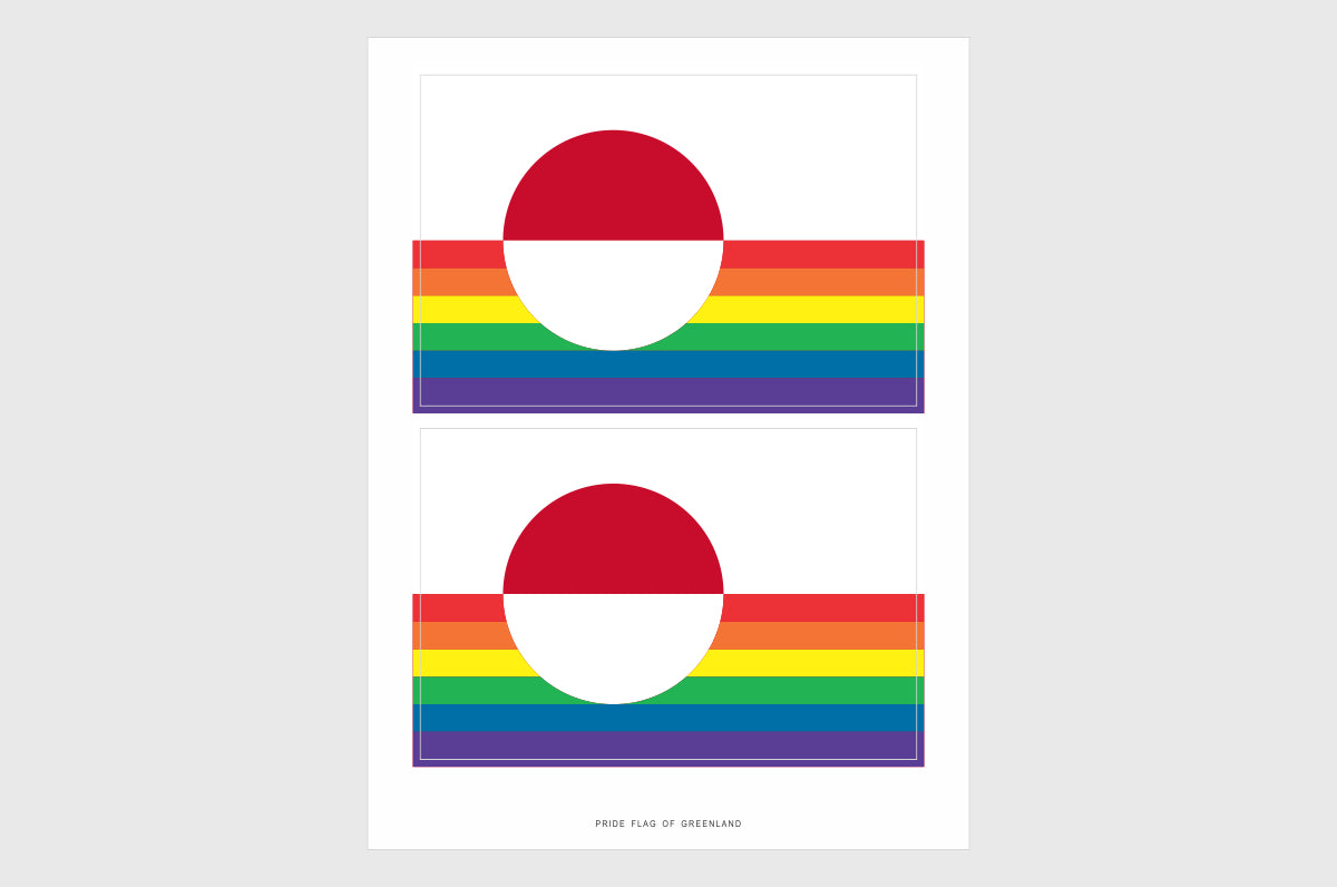 Greenland LGBTQ Pride Flag Stickers