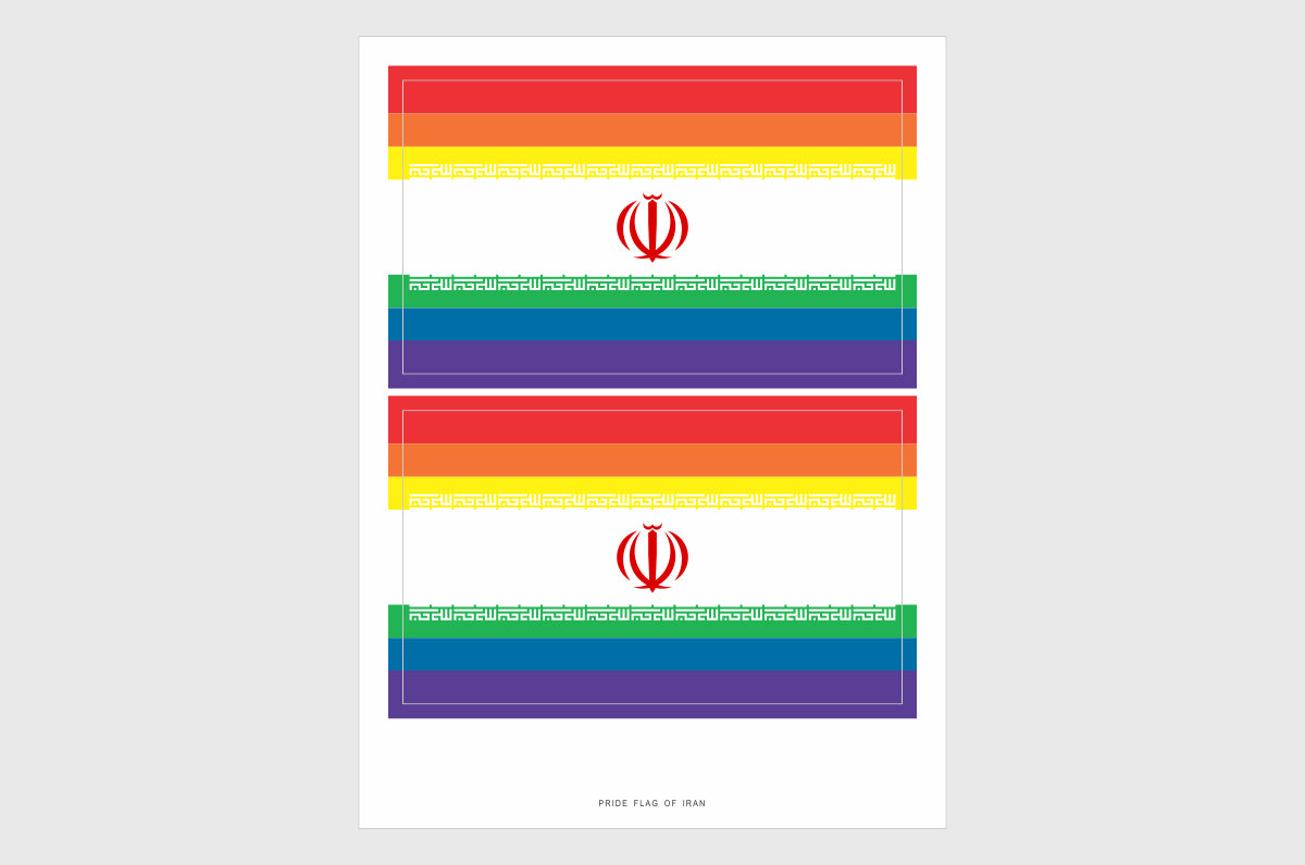 Iran LGBTQ Pride Flag Stickers