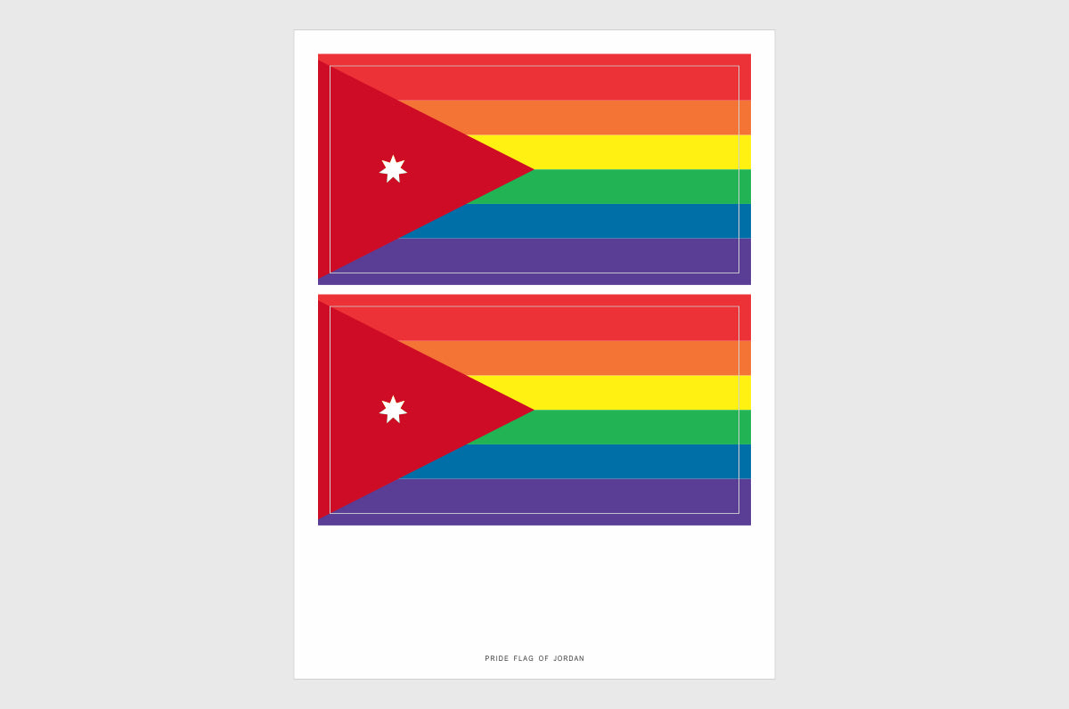 Jordan LGBTQ Pride Flag Sticker