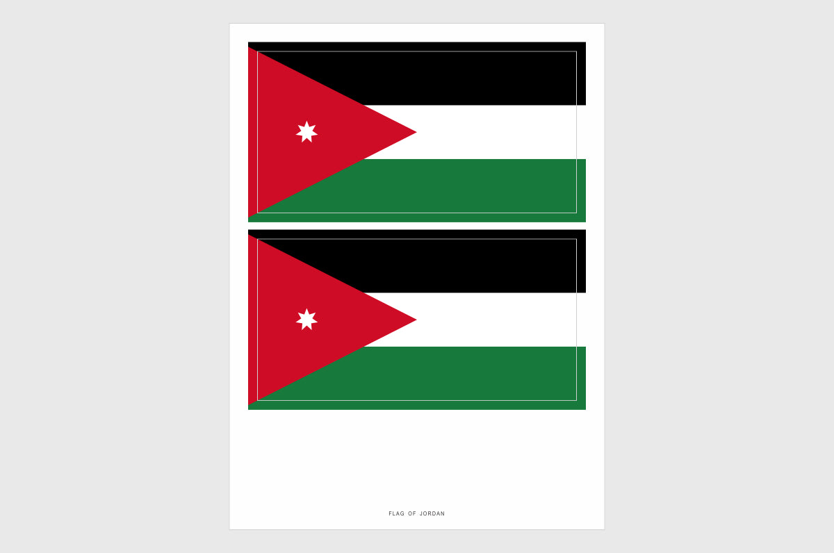 Jordan Flag Sticker