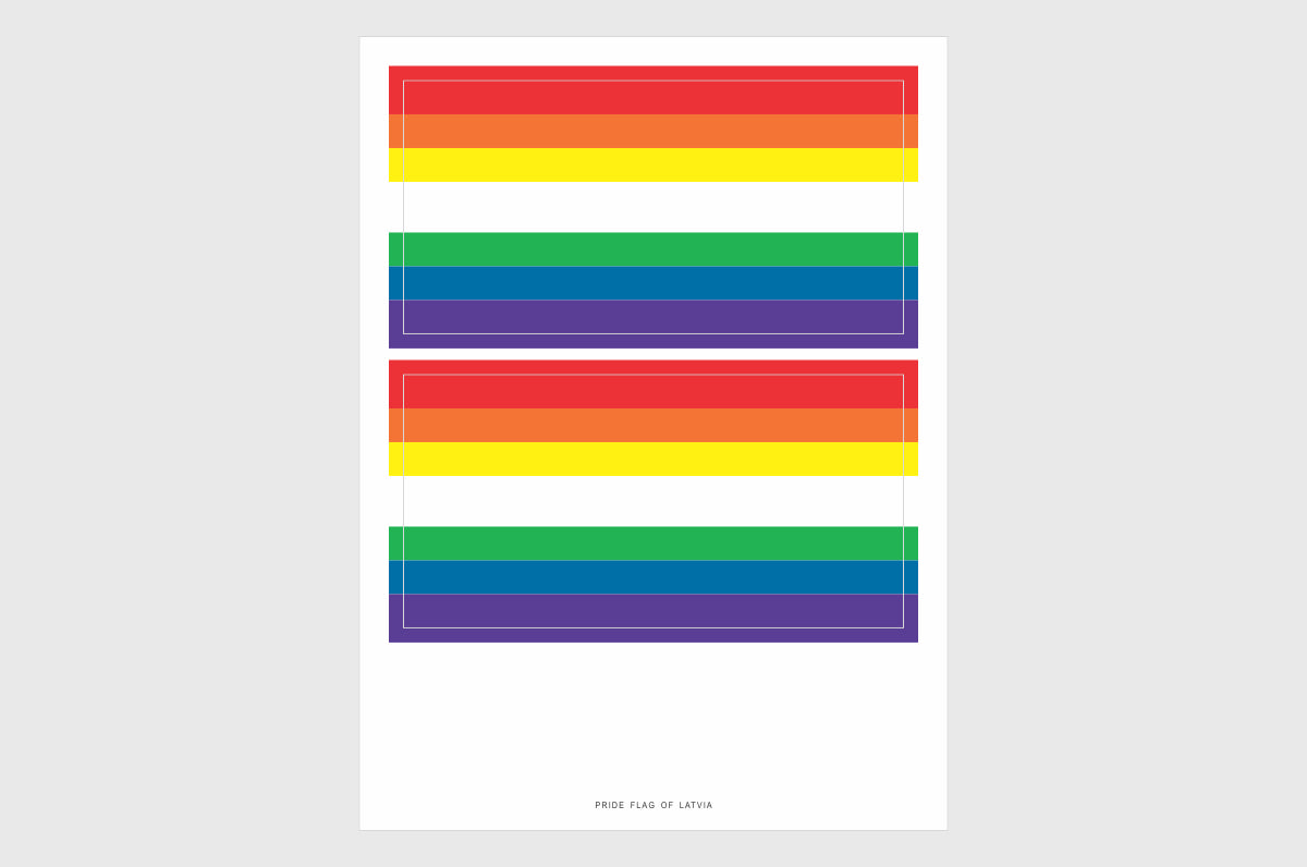 Latvia LGBTQ Pride Flag Stickers