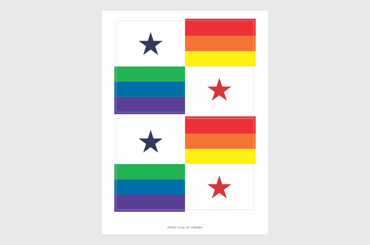 Panama LGBTQ Pride Flag Stickers