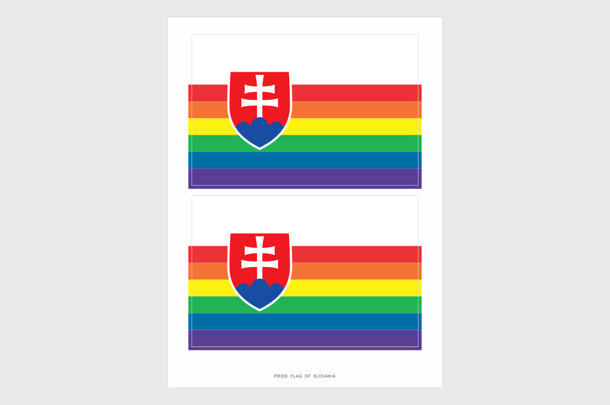 Slovakia LGBTQ Pride Flag Stickers