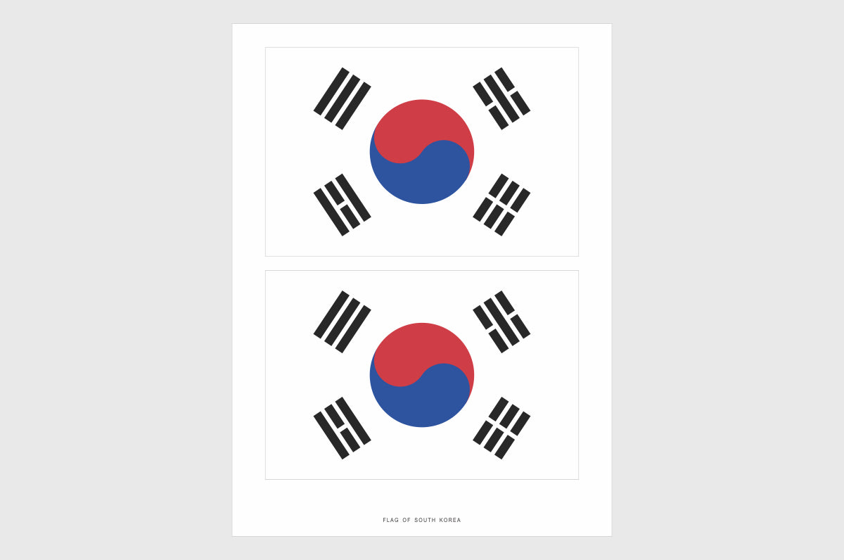 South Korea Flag Stickers