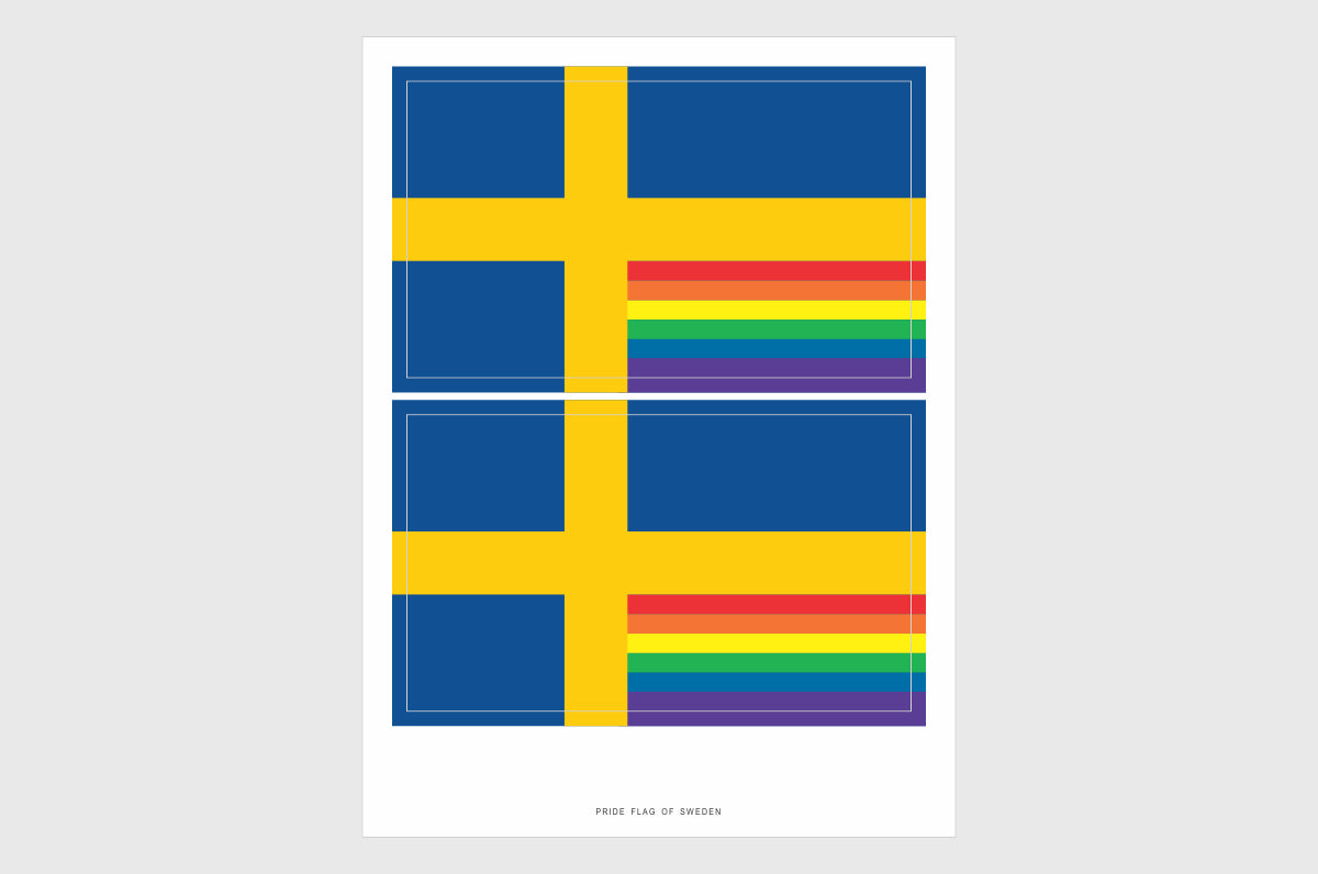 Sweden LGBTQ Pride Flag Stickers