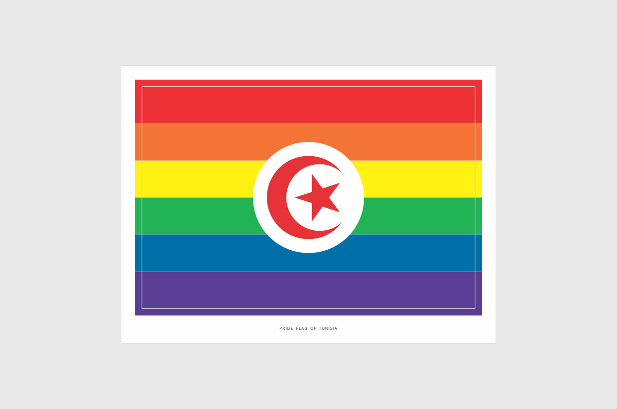 Tunisia LGBTQ Pride Flag Stickers