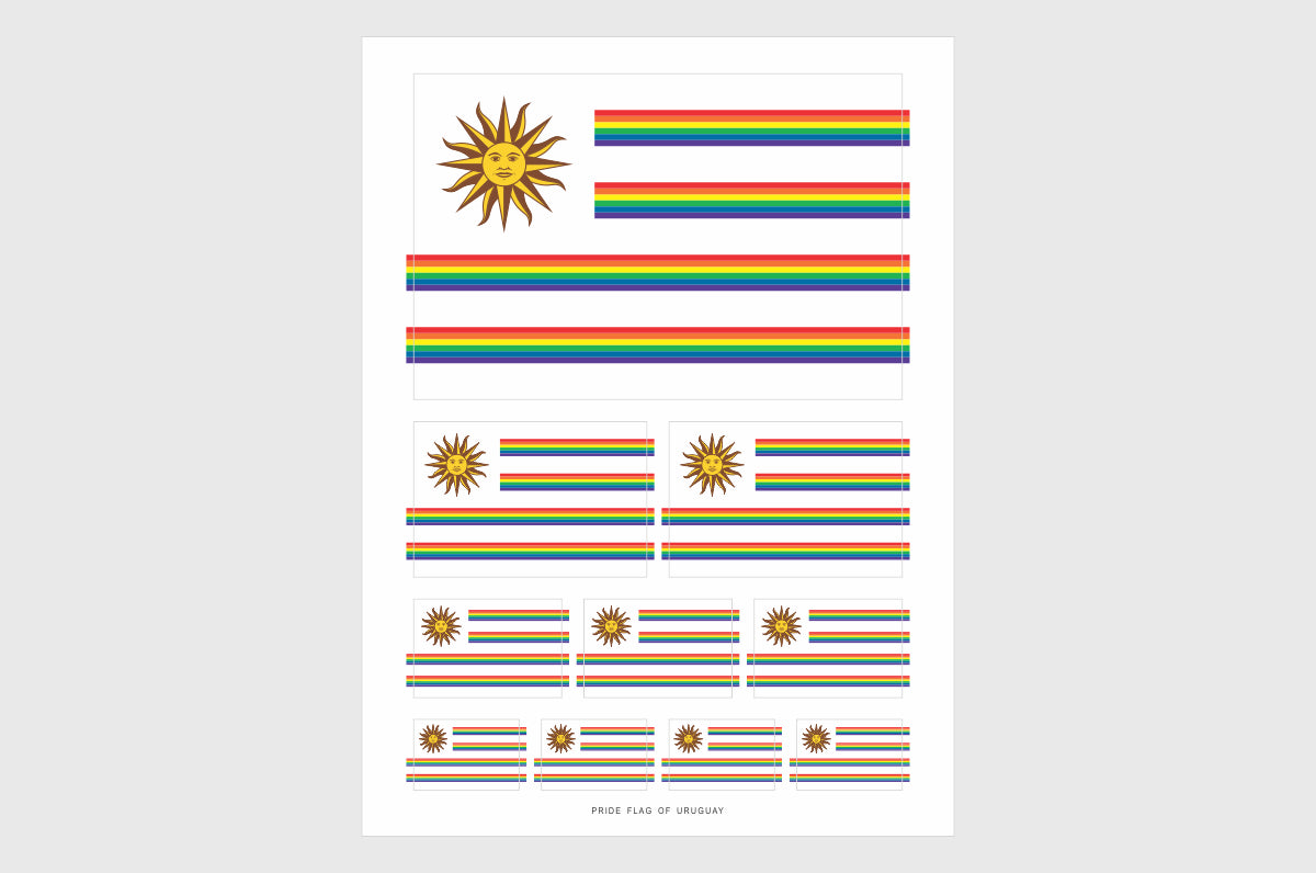 Uruguay LGBTQ Pride Flag Stickers