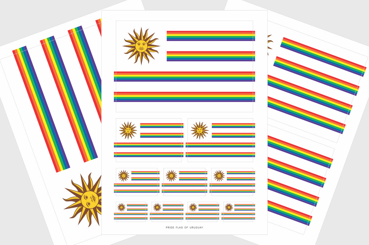 Uruguay LGBTQ Pride Flag Stickers