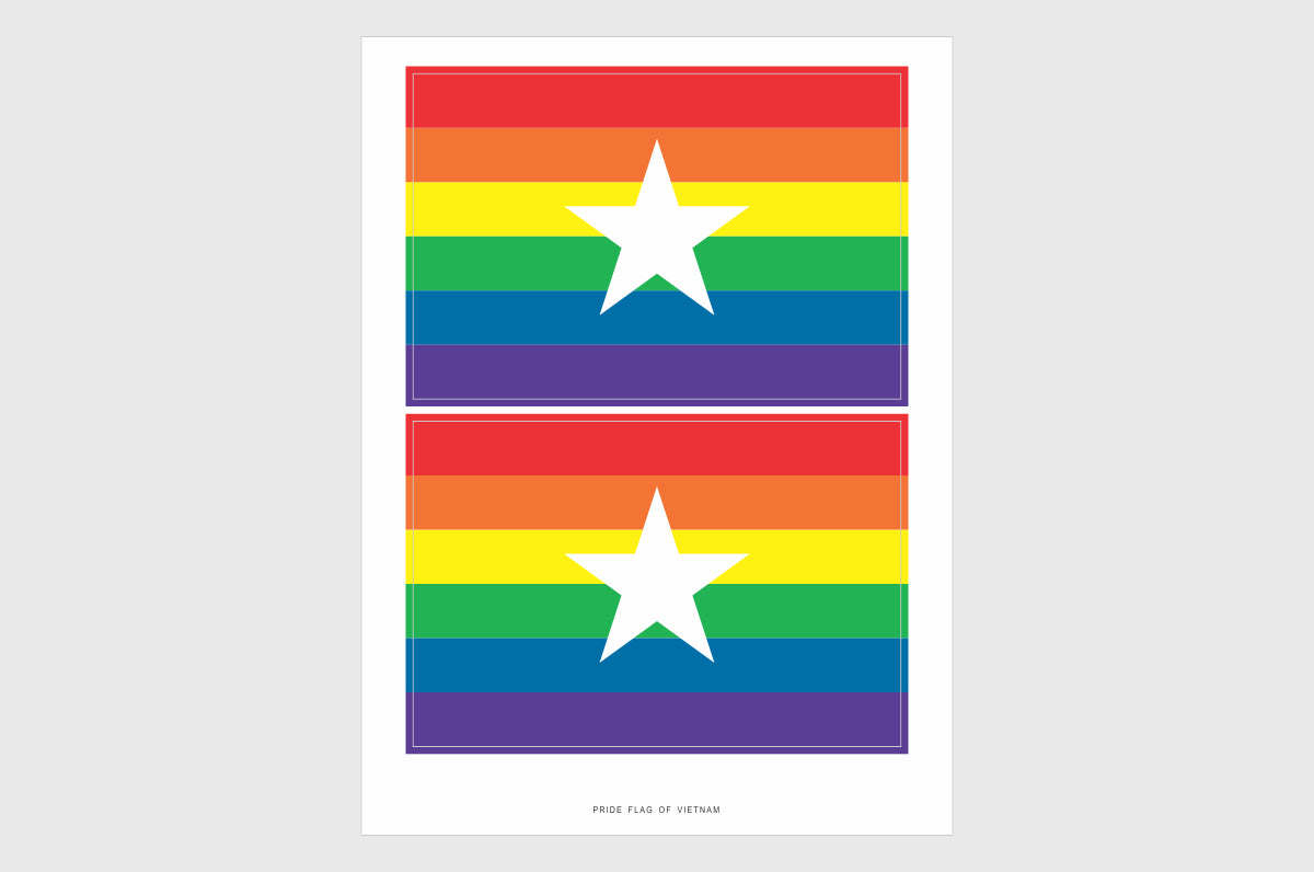 Vietnam LGBTQ Pride Flag Stickers