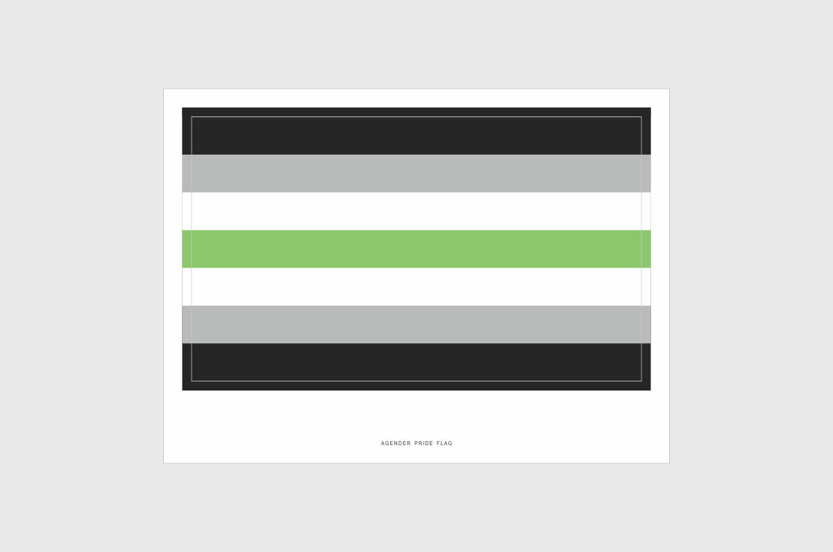 Agender Pride Flag Sticker