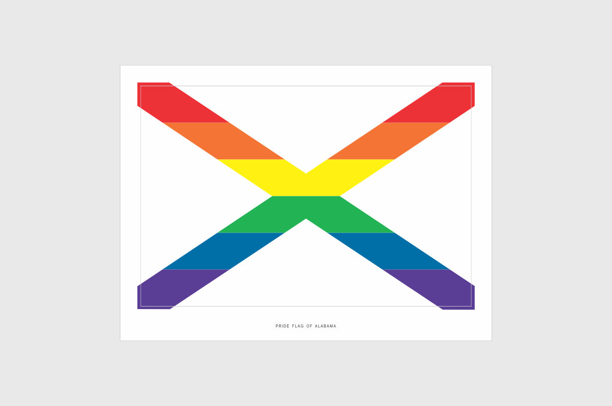 Alabama LGBTQ Pride Flag Stickers