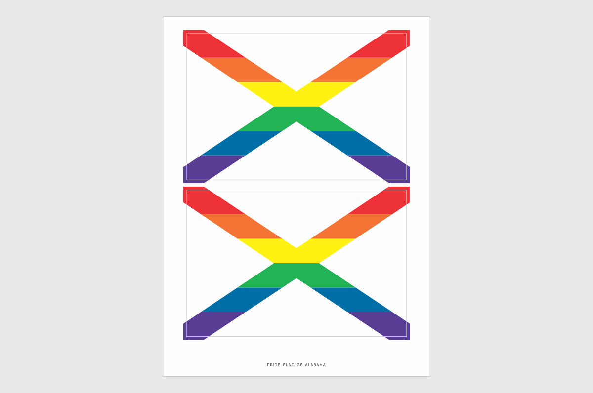 Alabama LGBTQ Pride Flag Stickers