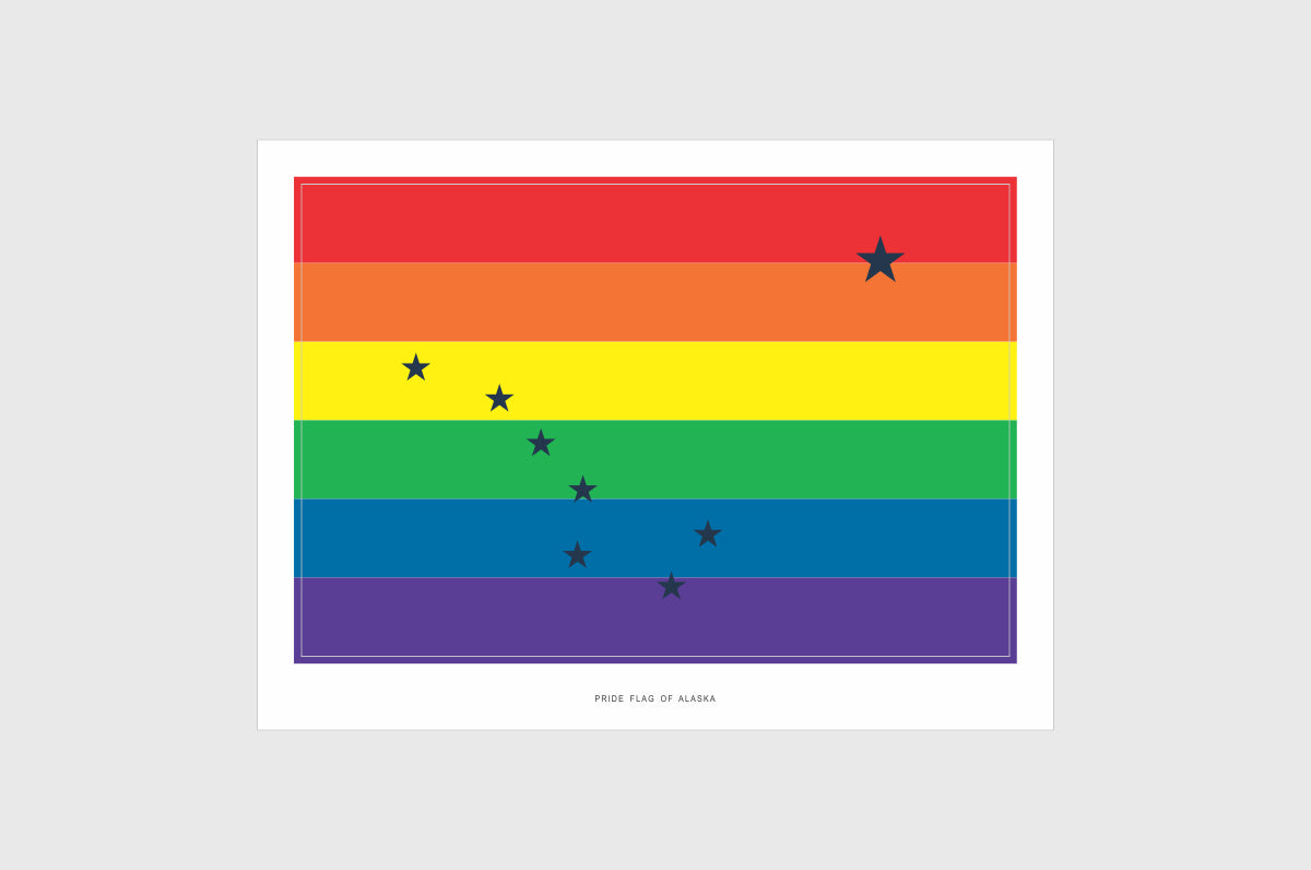 Alaska LGBTQ Pride Flag Stickers