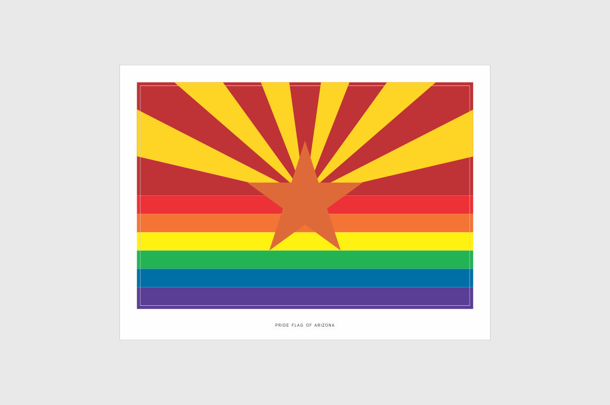 Arizona LGBTQ Pride Flag Stickers