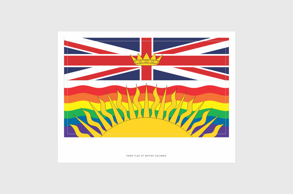 British Columbia LGBTQ Pride Flag Stickers