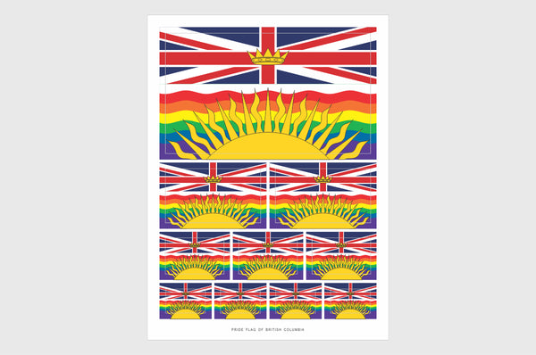 British Columbia LGBTQ Pride Flag Stickers