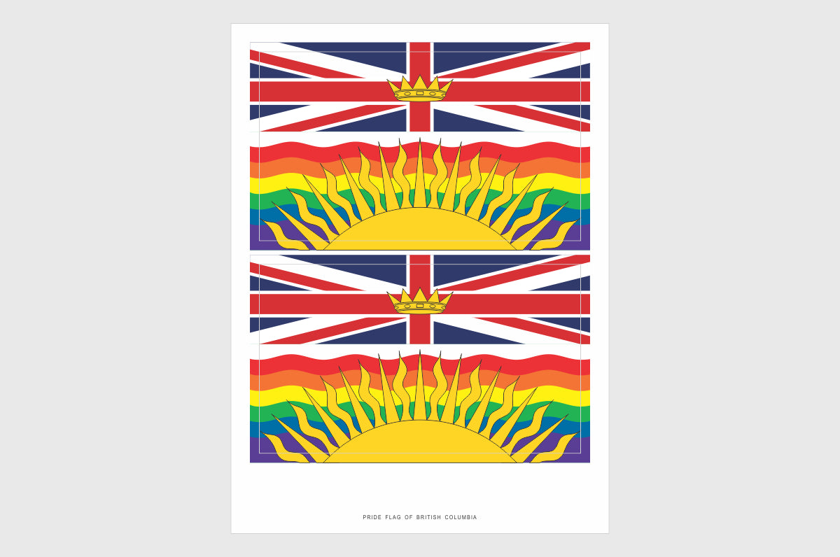 British Columbia LGBTQ Pride Flag Stickers