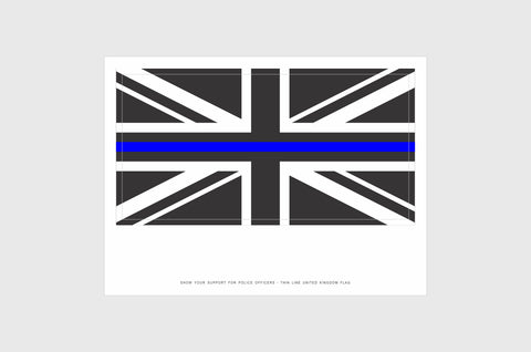 UK Thin Blue Line Flag Stickers
