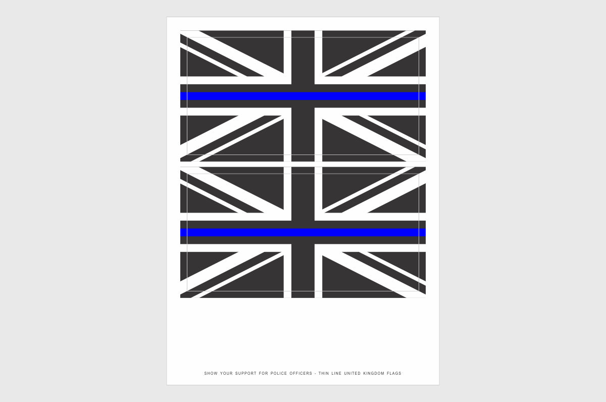 UK Thin Blue Line Flag Stickers