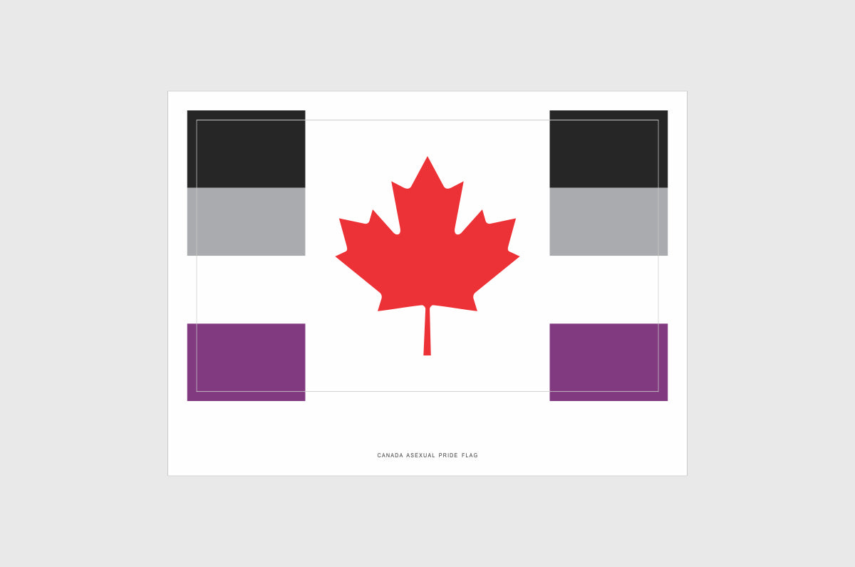Canada Asexual Pride Flag Stickers