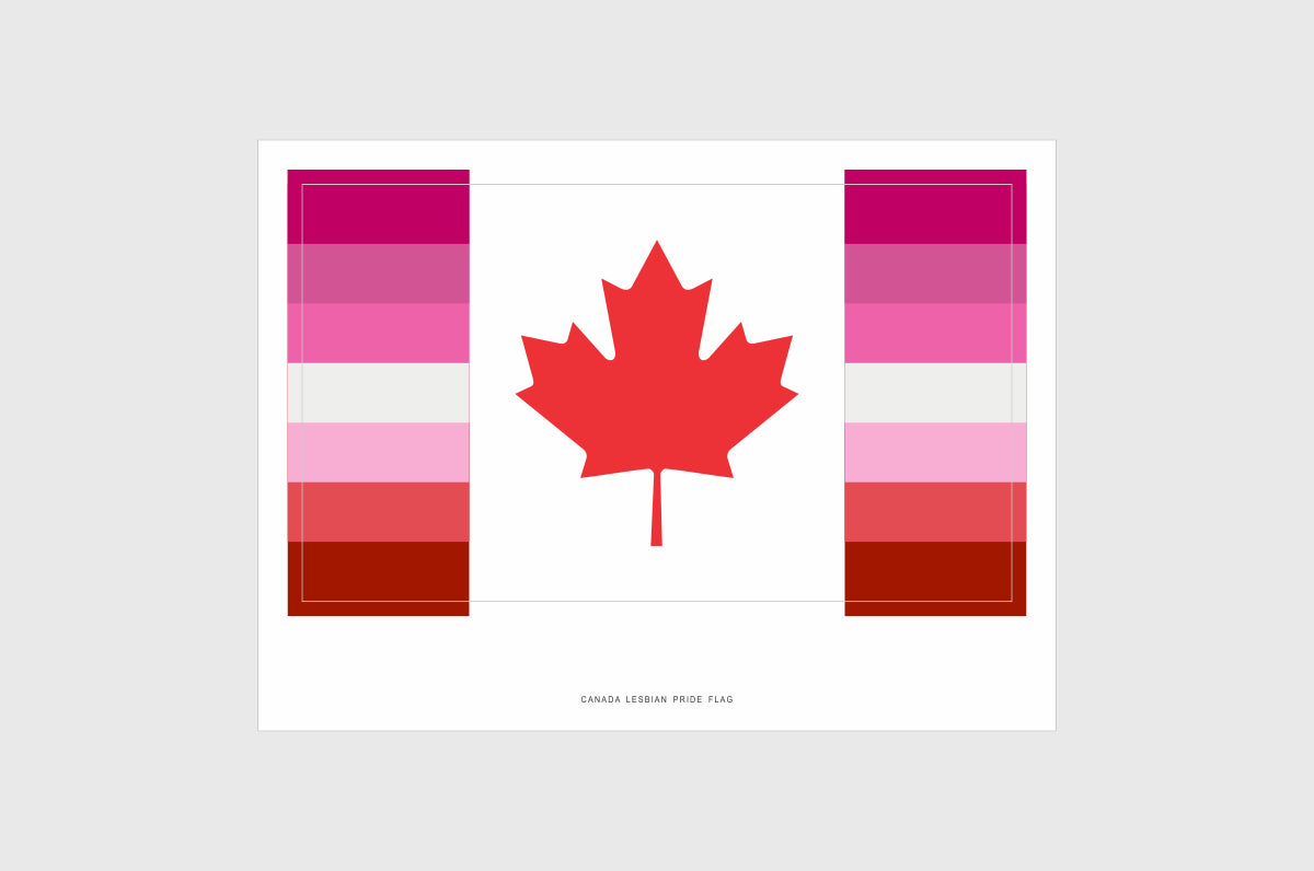 Canada Lesbian Pride Flag Stickers
