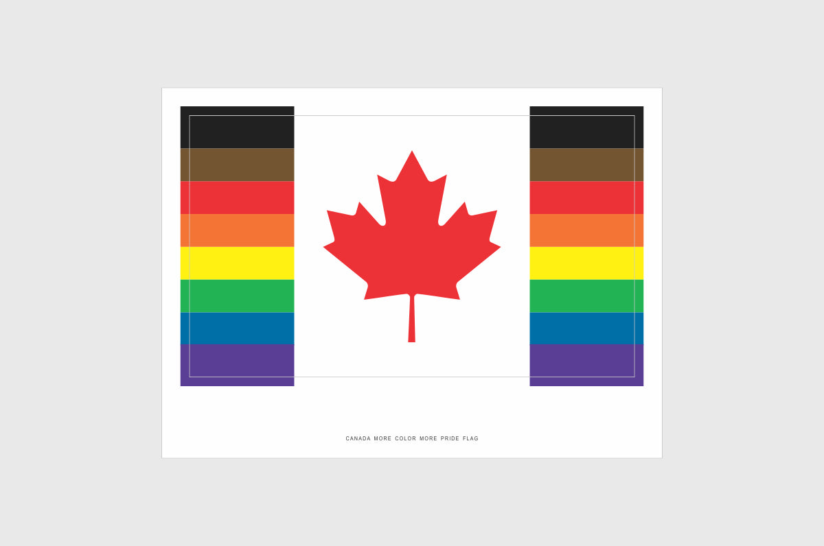 Canada More Colour More Pride Flag Stickers