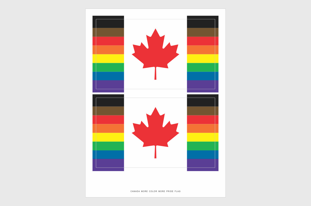 Canada More Colour More Pride Flag Stickers