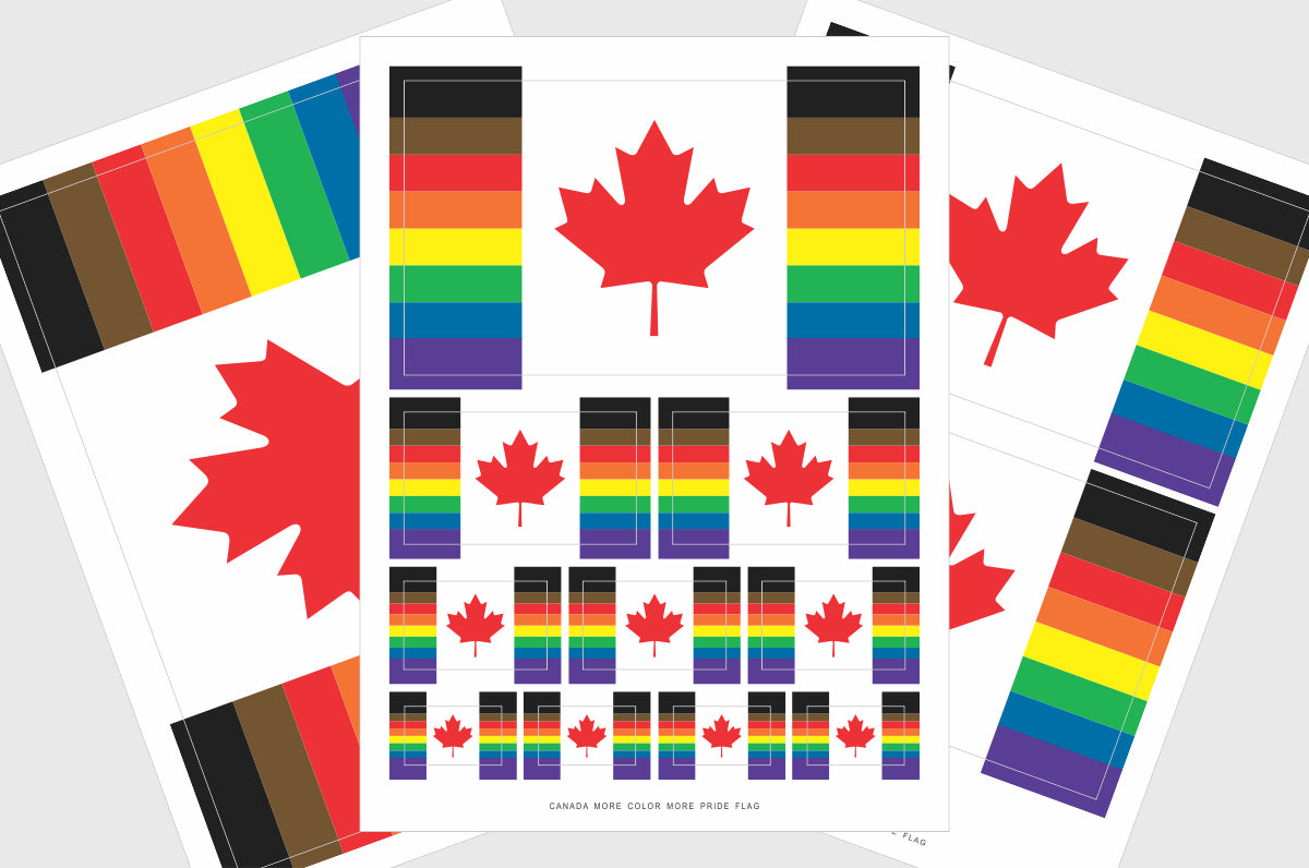 Canada More Colour More Pride Flag Stickers