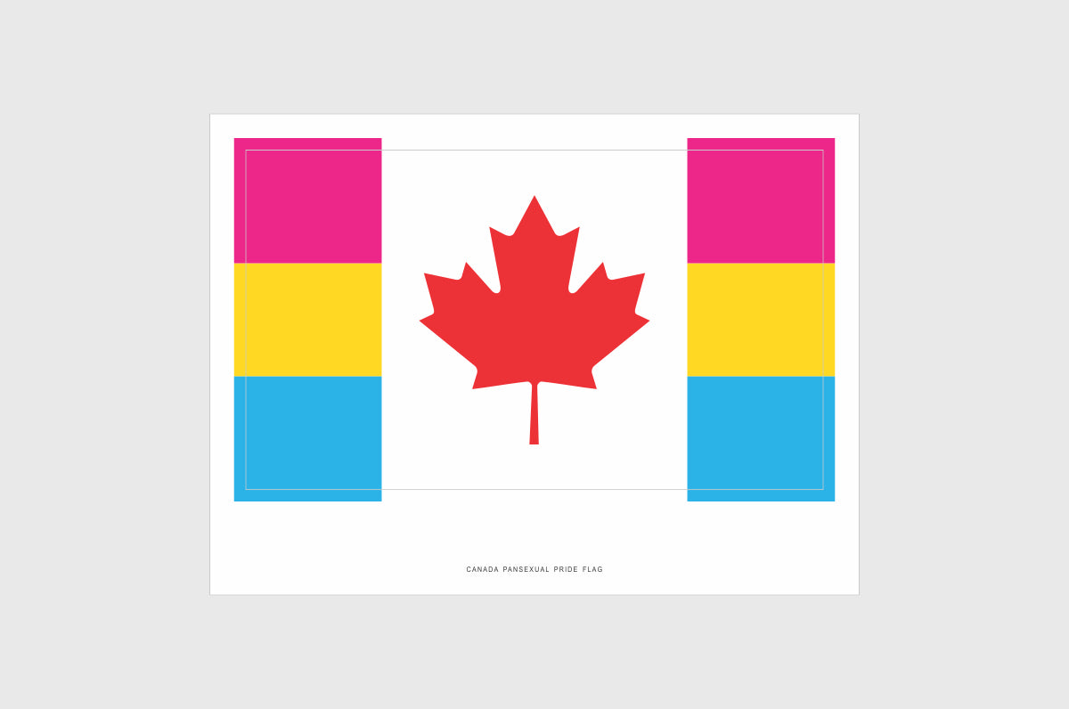 Canada Pansexual Pride Flag Stickers