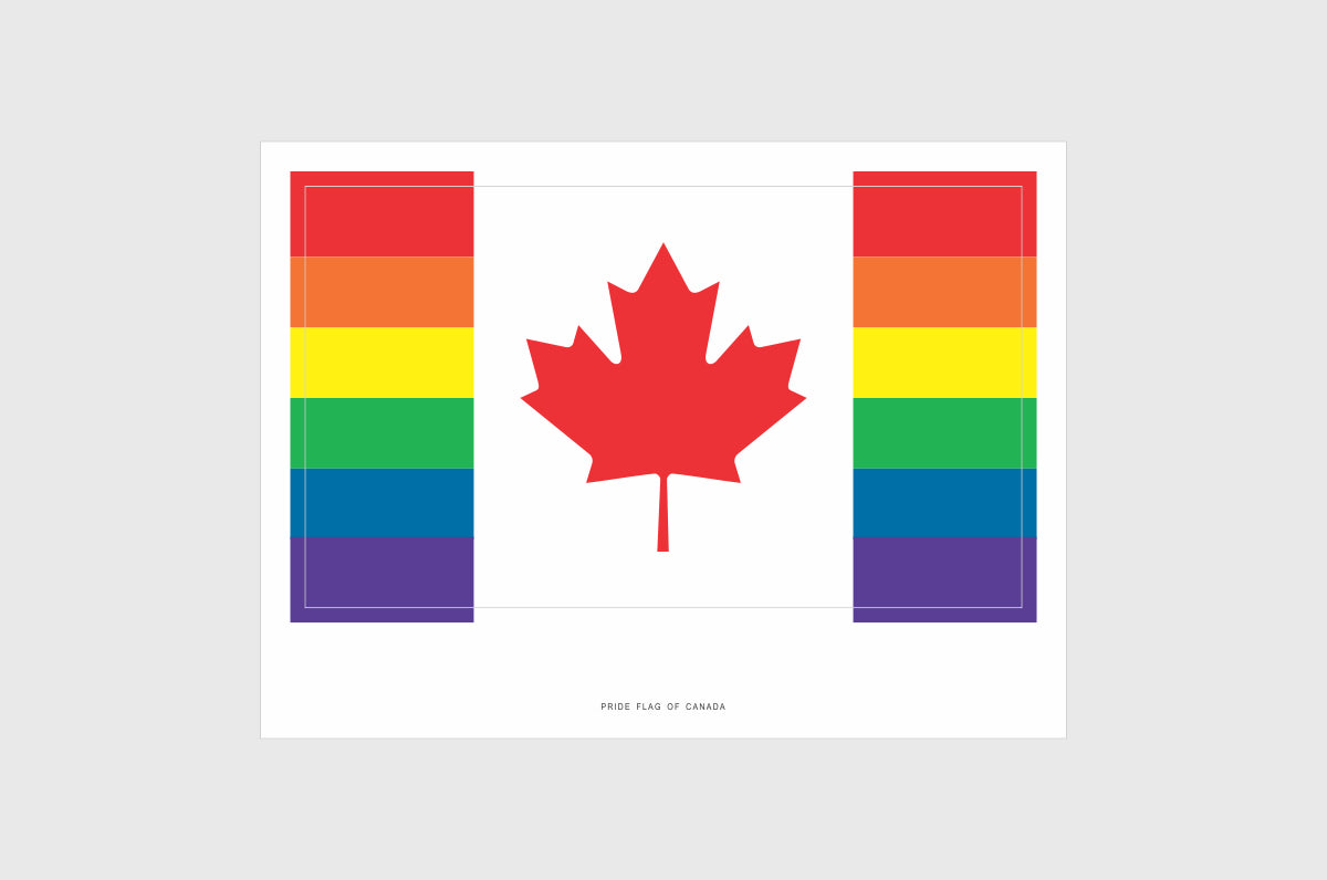Canada LGBTQ Pride Flag Stickers