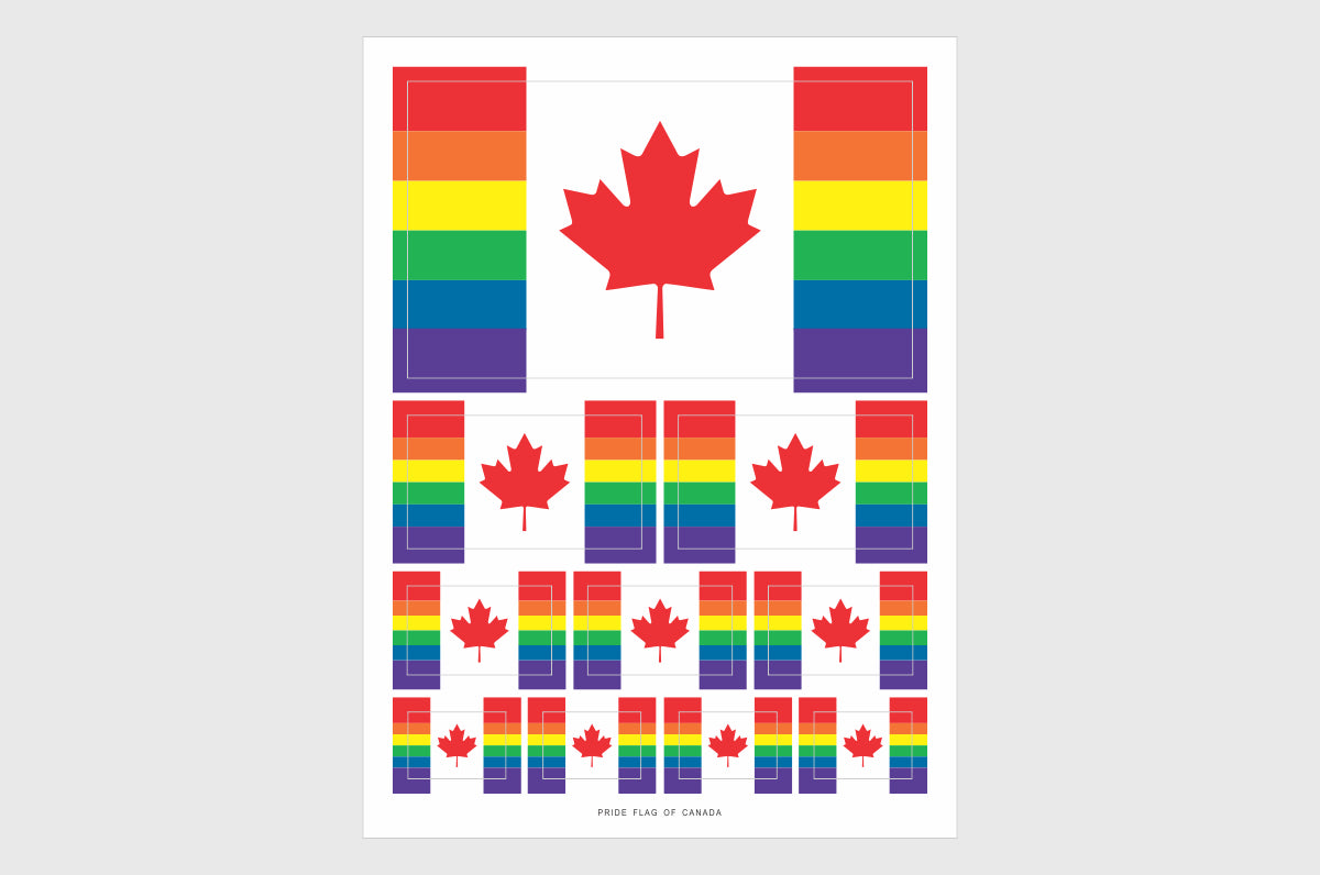 Canada LGBTQ Pride Flag Stickers