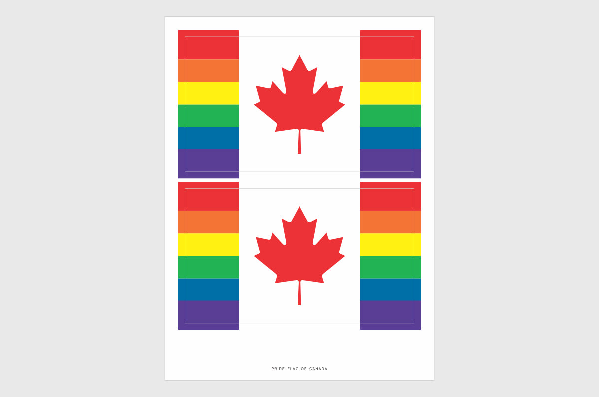 Canada LGBTQ Pride Flag Stickers