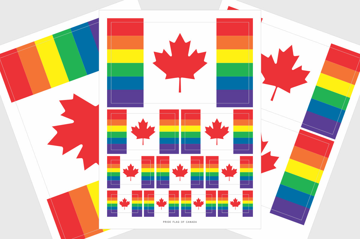 Canada LGBTQ Pride Flag Stickers