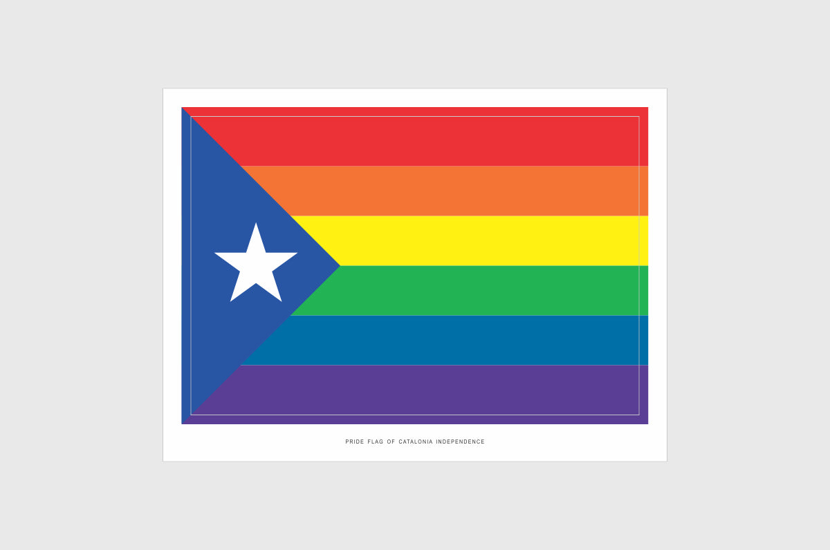 Catalonia LGBTQ Pride Flag Stickers.