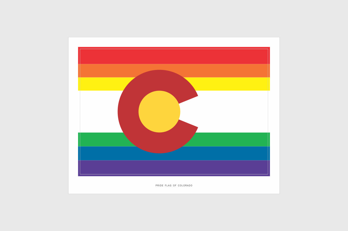 Colorado LGBTQ Pride Flag Stickers.