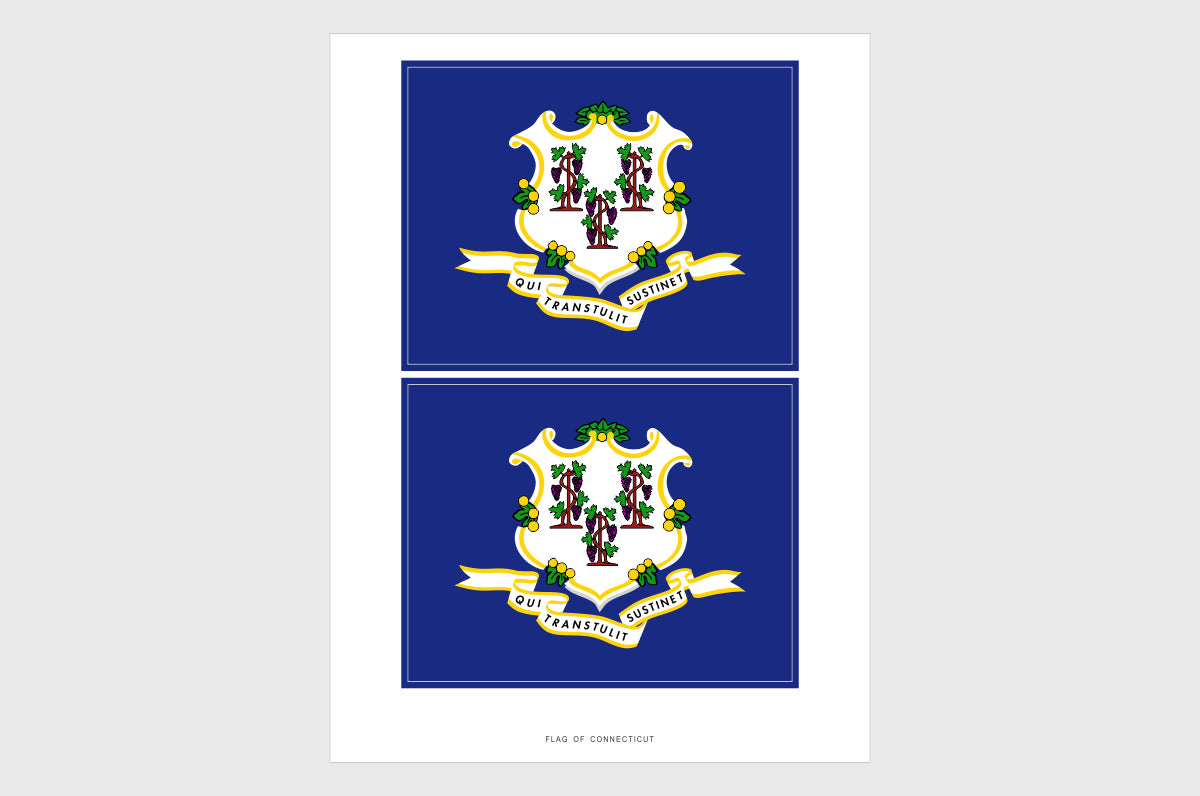 Connecticut Flag Stickers