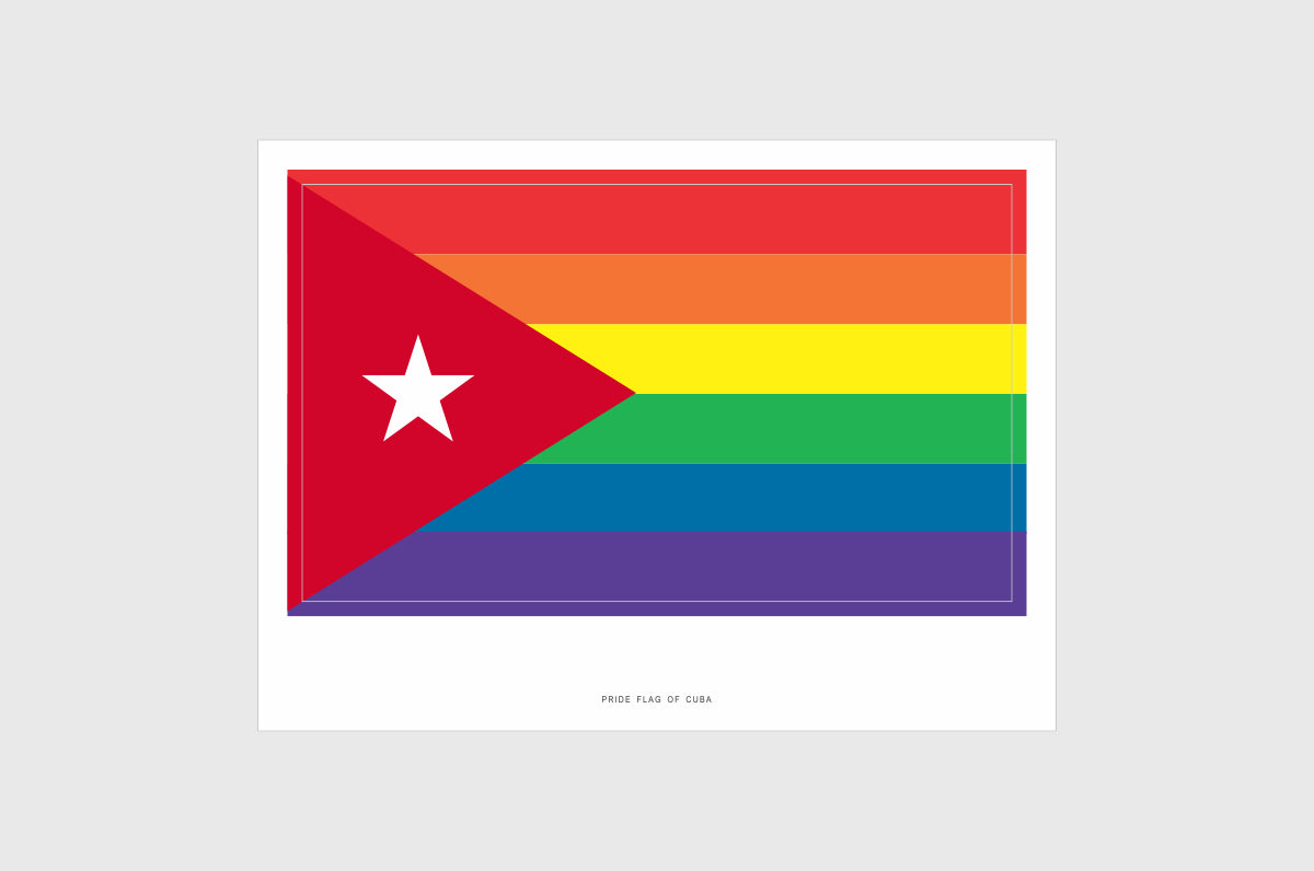 Cuba LGBTQ Pride Flag Stickers