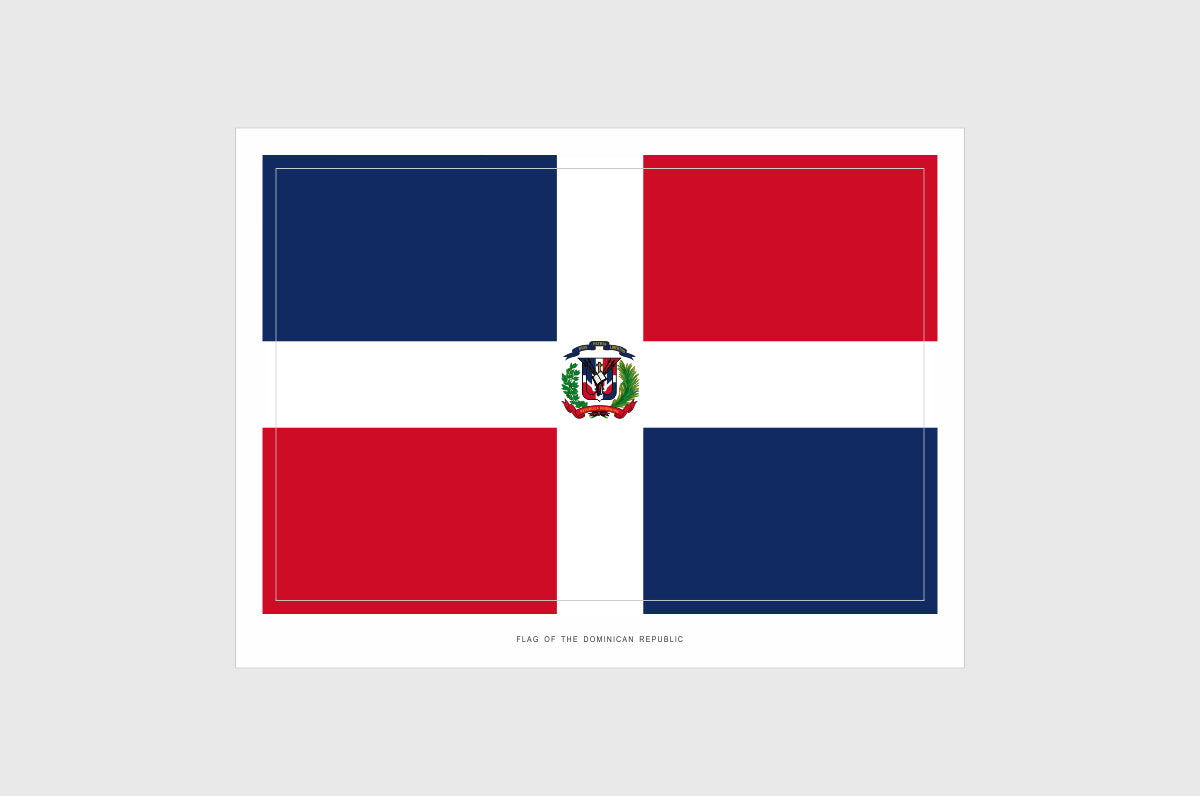 Dominican Republic Flag Stickers