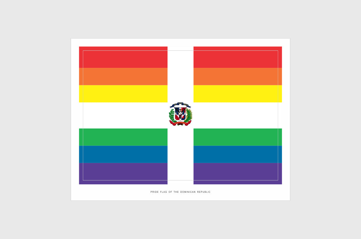 Dominican Republic LGBTQ Pride Flag Stickers