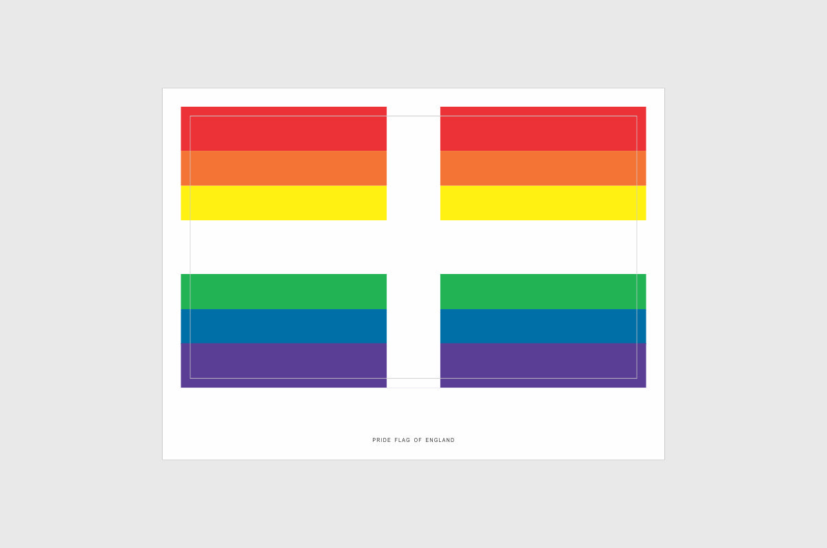 England LGBTQ Pride Flag Stickers