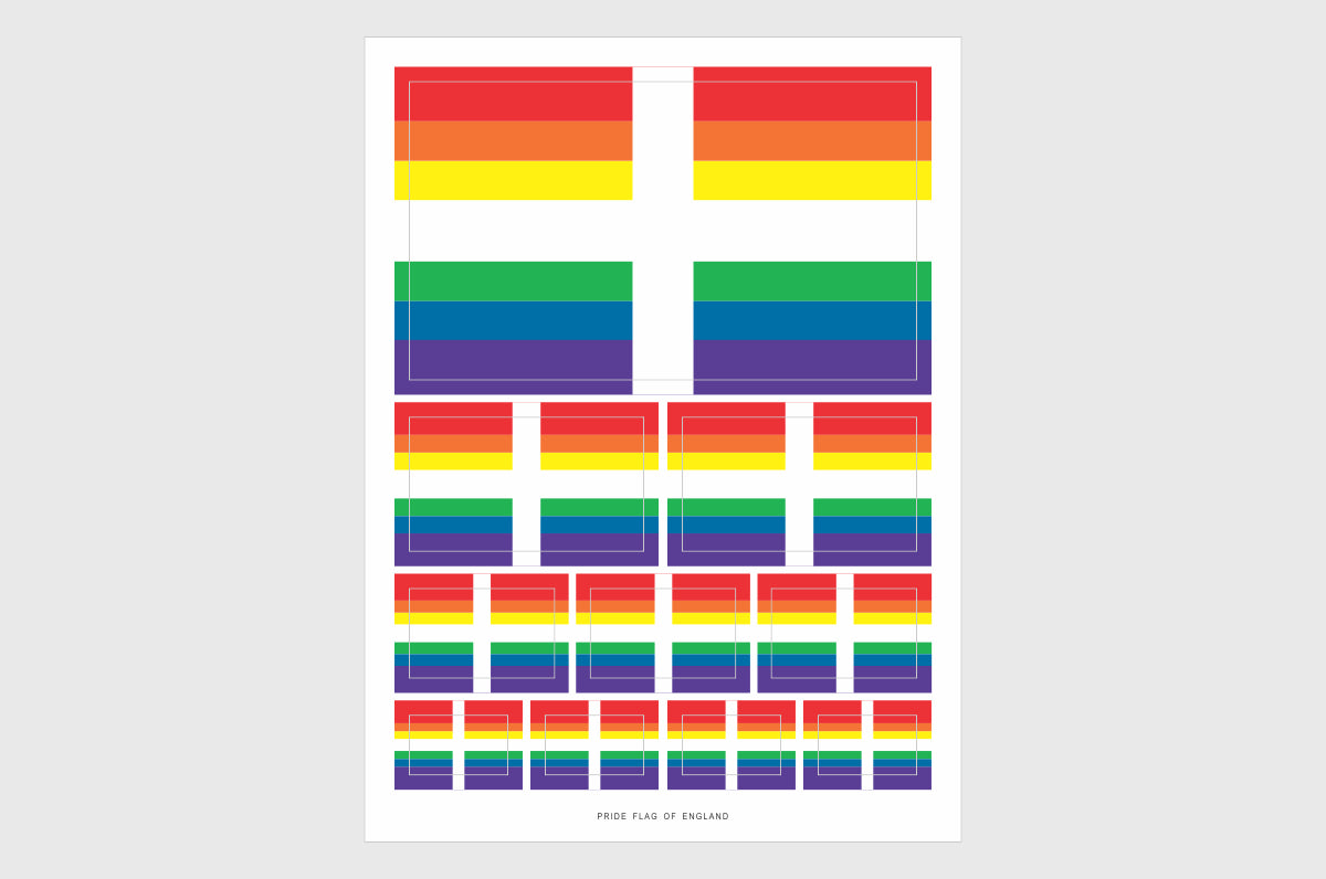 England LGBTQ Pride Flag Stickers
