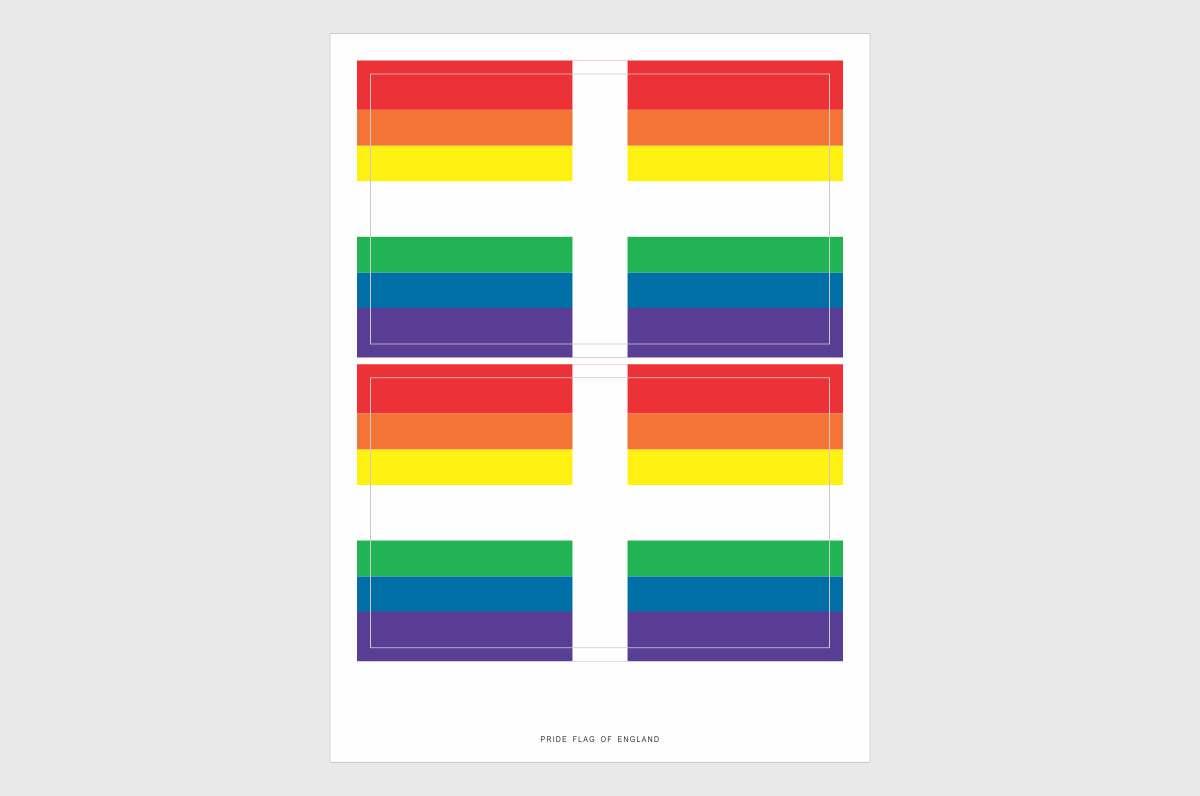 England LGBTQ Pride Flag Stickers