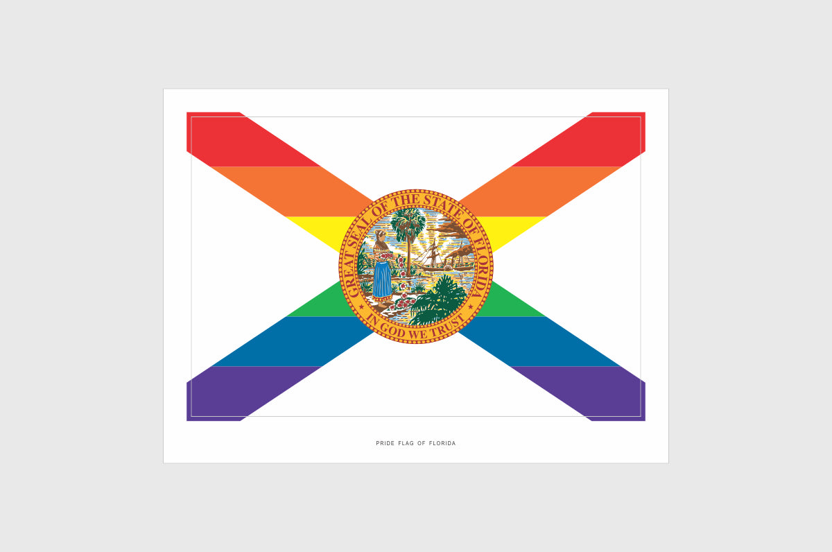 Florida LGBTQ Pride Flag Stickers