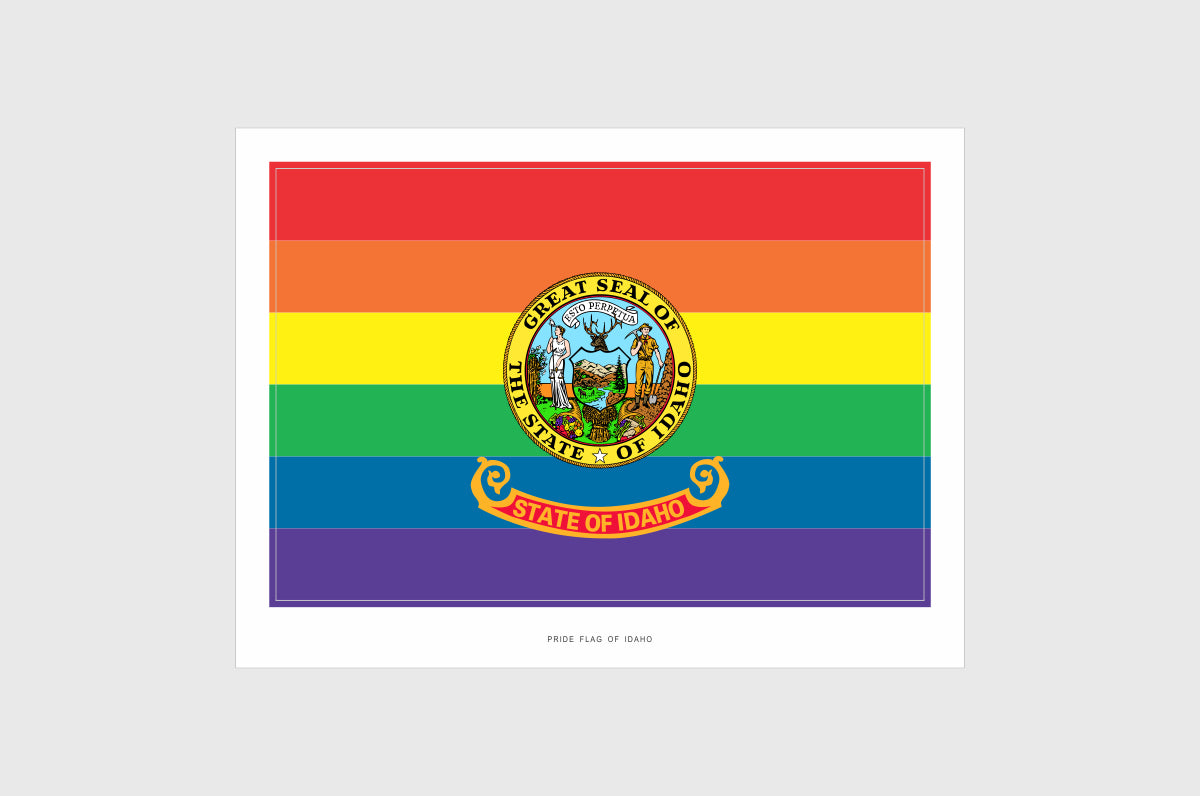 Idaho LGBTQ Pride Flag Stickers
