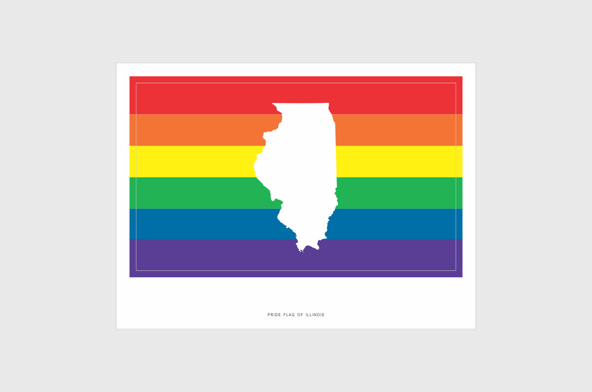 Illinois LGBTQ Pride Flag Stickers